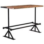 ZNTS Bar Table Solid Reclaimed Wood Multicolour 150x70x107 cm 245388