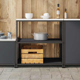 Kitchen Storage HATTEM Anthracite 90 x 50 x 92 cm Steel 874956
