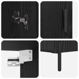 Highboard Black Oak 69.5 x 34 x 180 cm Engineered Wood 3416204
