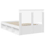 Bed Frame with Headboard White 120 x 200 cm Solid Pine Wood 3409381