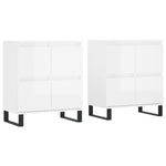 Sideboards 2 pcs High Gloss White Engineered Wood 3190183