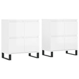 Sideboards 2 pcs High Gloss White Engineered Wood 3190183