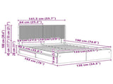 Bed Frame with Storage and Headboard Sonoma Oak 135 x 190 cm 3414033
