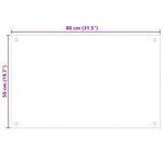 Kitchen Backsplashes 2 pcs Transparent 80x50 cm Tempered Glass 3315793