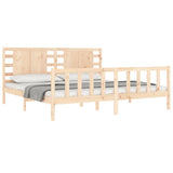 Bed Frame without Mattress 200x200 cm Solid Wood Pine 3192836