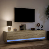 TV Wall Cabinet with LED Sonoma Oak 180x31x38 cm 3307949