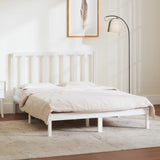 Bed Frame without Mattress White 140x190 cm Solid Wood Pine 3106619