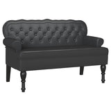 Bench Black 119.5 x 64.5 x 75 cm Faux Leather 42019299