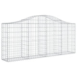Arched Gabion Baskets 15 pcs 200x30x80/100 cm Galvanised Iron 3145422