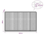 Gabion with 3.5 mm Wire and 5x2.5 cm Mesh 250x50x200 cm 3461903