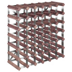 ZNTS Wine Rack for 42 Bottles Brown Solid Wood Pine 340893