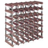 ZNTS Wine Rack for 42 Bottles Brown Solid Wood Pine 340893