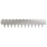 Lawn Edging 30 pcs 103 x 20 cm Steel Silver 8008686