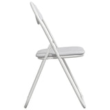 Folding Chair 2 pcs White 48 x 43.5 x 81 cm Faux Leather 42029057