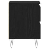 Bedside Cabinet 2 pcs Black oak 40 x 35 x 50 cm Engineered wood 863487
