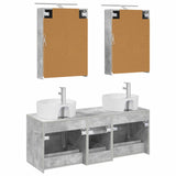 Bathroom Furniture Set 5 pcs Concrete Grey 3406914