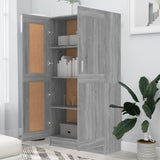 Book Cabinet Grey Sonoma 82.5x30.5x150 cm Engineered Wood 815613