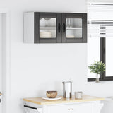 Wall Glass Cabinet PORTO Black 80 x 31 x 40 cm Engineered Wood 885296