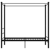 Bed Frame Black Powder-coated metal Single Durable Bed Frame 325051