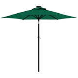 Garden Parasol with Steel Pole Green 225x225x212 cm 4005059