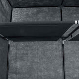 Wardrobe with Compartments and Rods Black 150x45x175 cm Fabric 282453