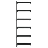 Bookcase 6-Tier Black 60x30x188 cm Engineered Wood 837662