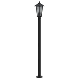 ZNTS Outdoor Floor Lamps 3pcs Black 120 cm Stainless Steel 4006388