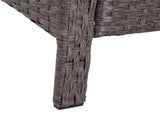 2-Seater Rattan Furniture Set, Steel Frame-Grey T3398P325140