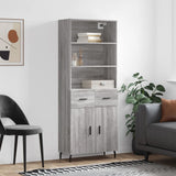 Highboard Grey Sonoma 69.5x34x180 cm Engineered Wood 3200535