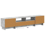 5 Piece LED TV Cabinet Concrete Grey Engineered Wood 3416418