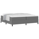 Box Spring Bed Light Grey 200 x 200 cm Velvet 42006987