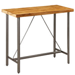ZNTS Bar Table Solid Reclaimed Teak 120x58x106 cm 245804