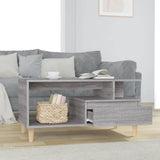 Coffee Table Grey Sonoma 90x49x45 cm Engineered Wood 819618