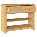 Console Table Drammen Oak 89.5 x 37 x 73 cm Solid Pine Wood 42003046