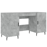 Desk Concrete Grey 140x50x75 cm Engineered Wood 829568