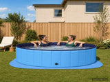 Pool Ground Mat 25 pcs 292 cm Round EVA Foam Blue 42042638