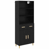 Highboard Black Oak 69.5 x 32.5 x 180 cm Engineered Wood 3416168