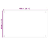 Kitchen Backsplash 2 pcs White 100 x 60 cm Tempered Glass 3415424