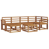 Outdoor Sofa Set 7 pcs Natural Solid Acacia Wood 3366672