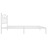 Metal Bed Frame without Mattress with Headboard White 90x190cm 353480