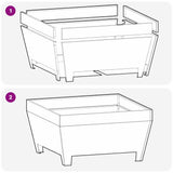 Fire Pit Black 80 x 80 x 43 cm Steel 858944