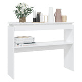 808323 Console Table White 102x30x80 cm Engineered Wood