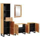 Bathroom Sets with Drawer with Shelf Natural Solid Mango Wood 3310062