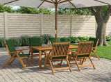 7-Piece Garden Dining Set Natural Solid Acacia Wood 3434583