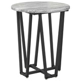 Side Table Set 2 pcs Grey Sonoma and Black 869723