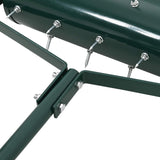 Lawn Roller Pull with Aerator Clamps Green 128 x 38 cm Steel 42032345