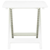 Folding Garden Table White 79x72x70 cm Plastic 48790