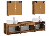 Bathroom Cabinet Set 5 pcs Old Wood Engineered Wood 3406453