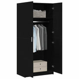 Wardrobe with Storage Black 80 x 51 x 180 cm Engineered wood 3333855