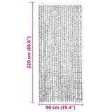 Insect Curtain Light and Dark Grey 90x220 cm Chenille 325455